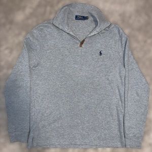 Ralph Lauren Polo Quater-Zip Sweater Gray